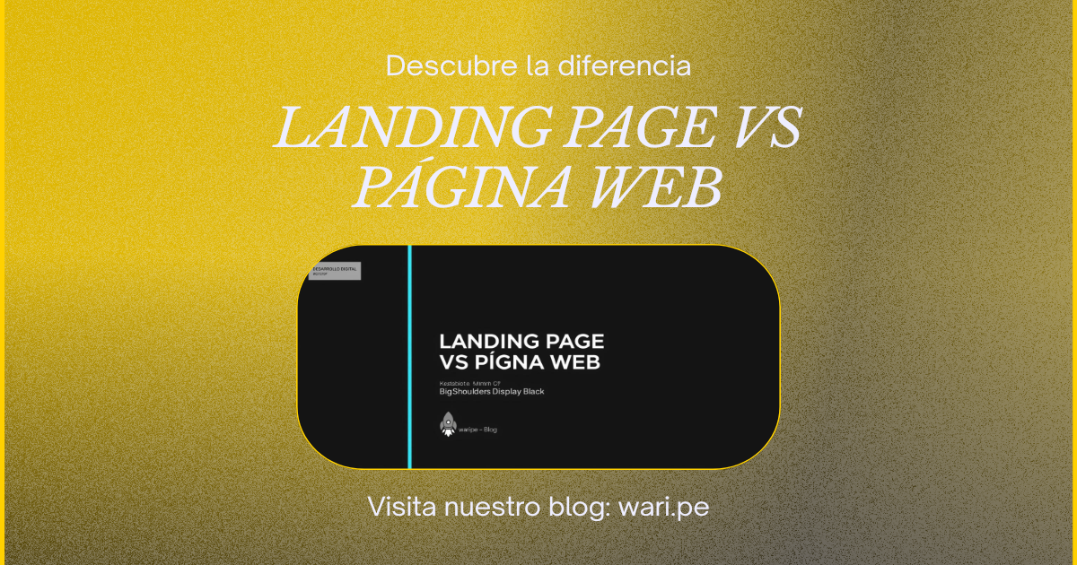 Landing page vs página web: ¿Cuál necesita tu negocio?